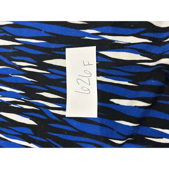 Worthington Long Sleeve Blouse Blue White Plus Sz 2X Abstract Print Stretch - Picture 9 of 11